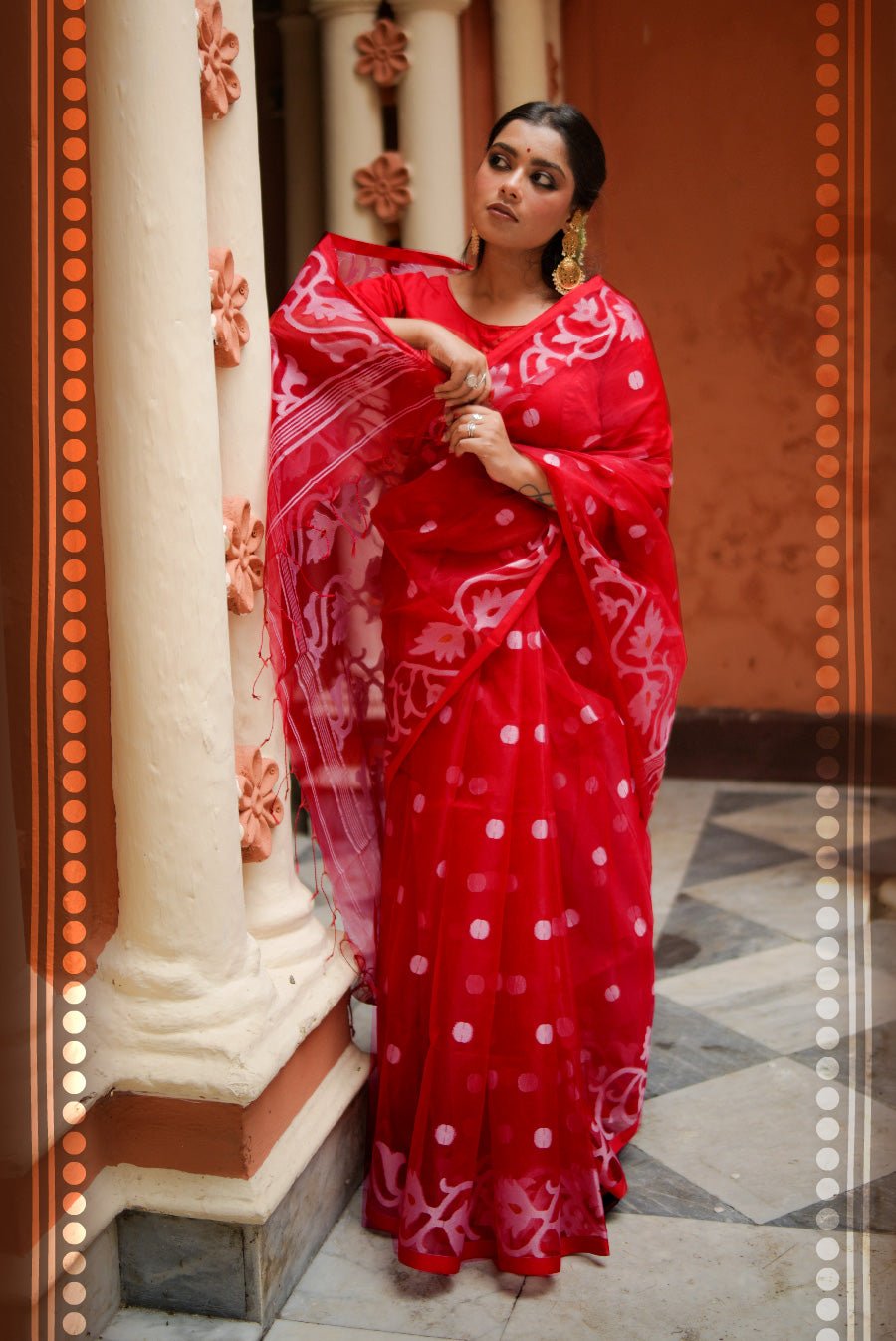 Pujo red (Muslin)