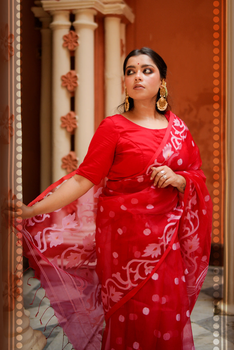 Pujo red (Muslin)