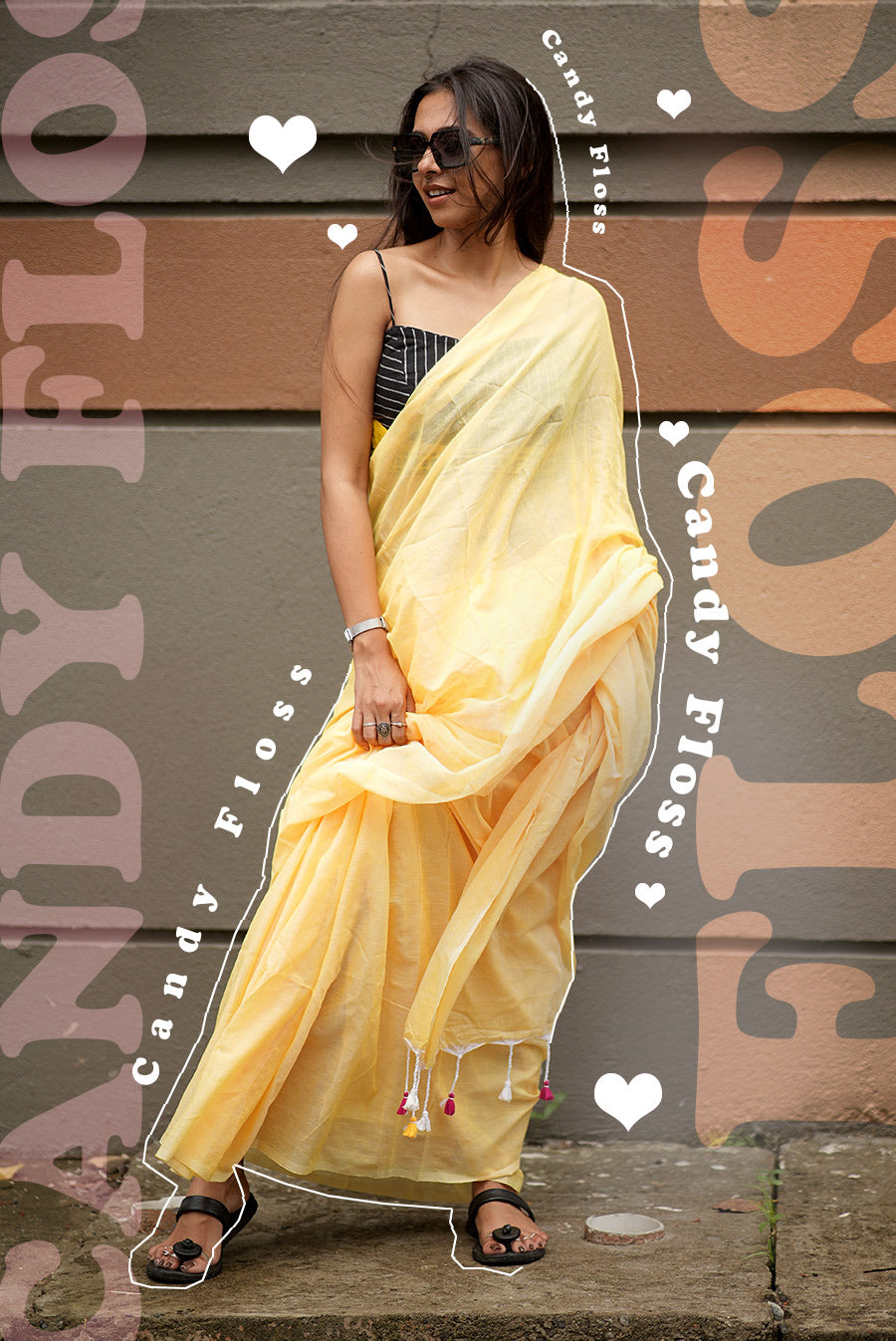 Yellow Candy (Mulmul Cotton Saree)