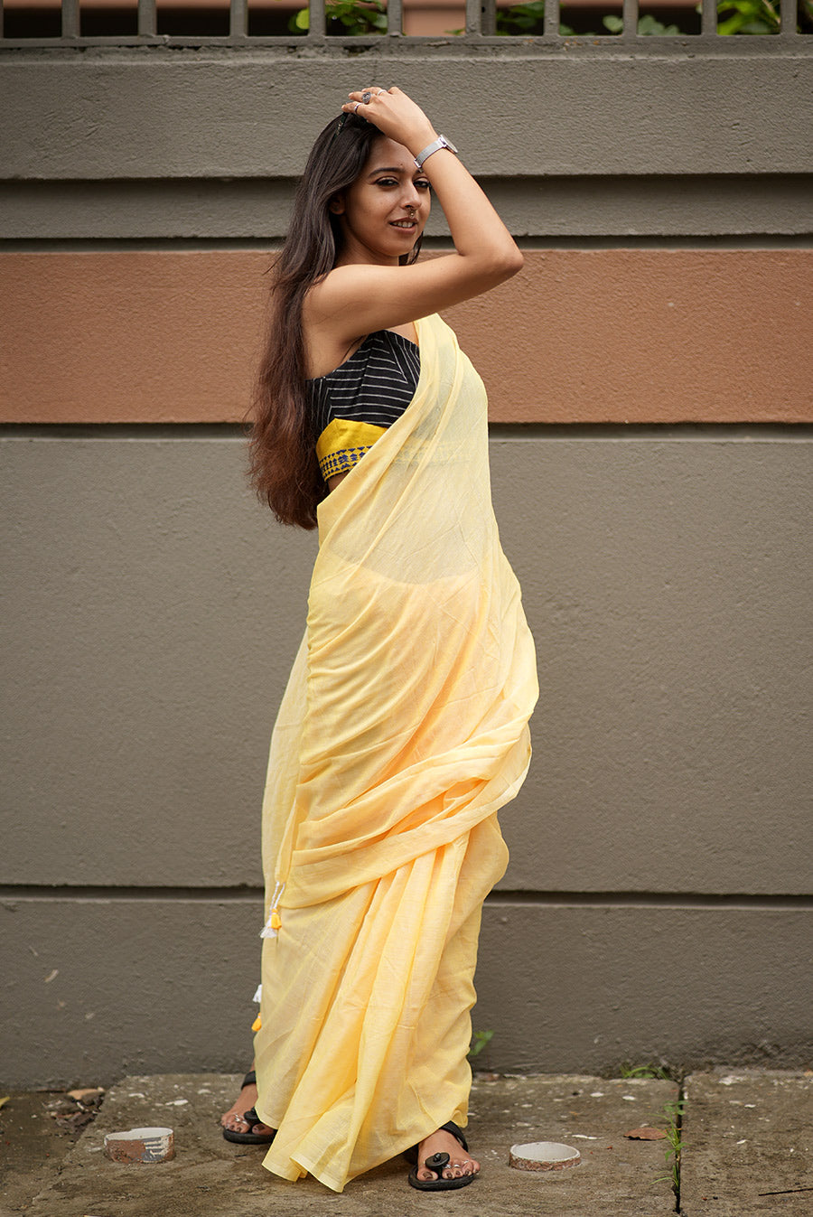 Yellow Candy (Mulmul Cotton Saree)