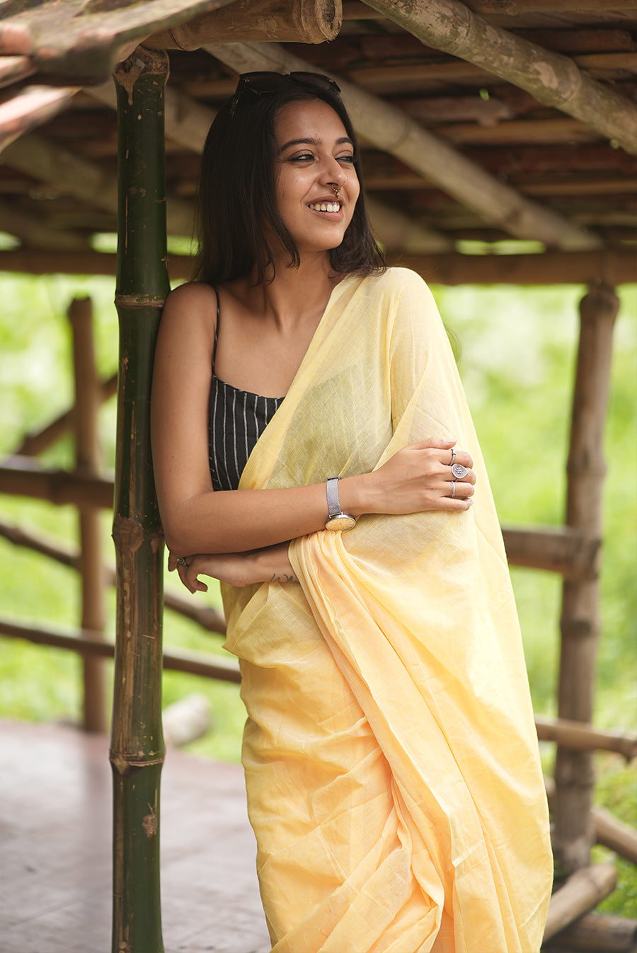 Yellow Candy (Mulmul Cotton Saree)