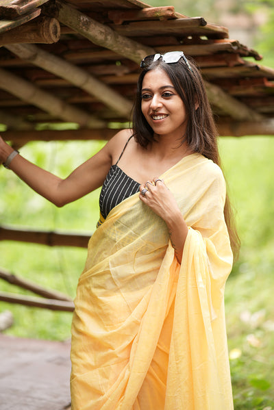 Yellow Candy (Mulmul Cotton Saree)