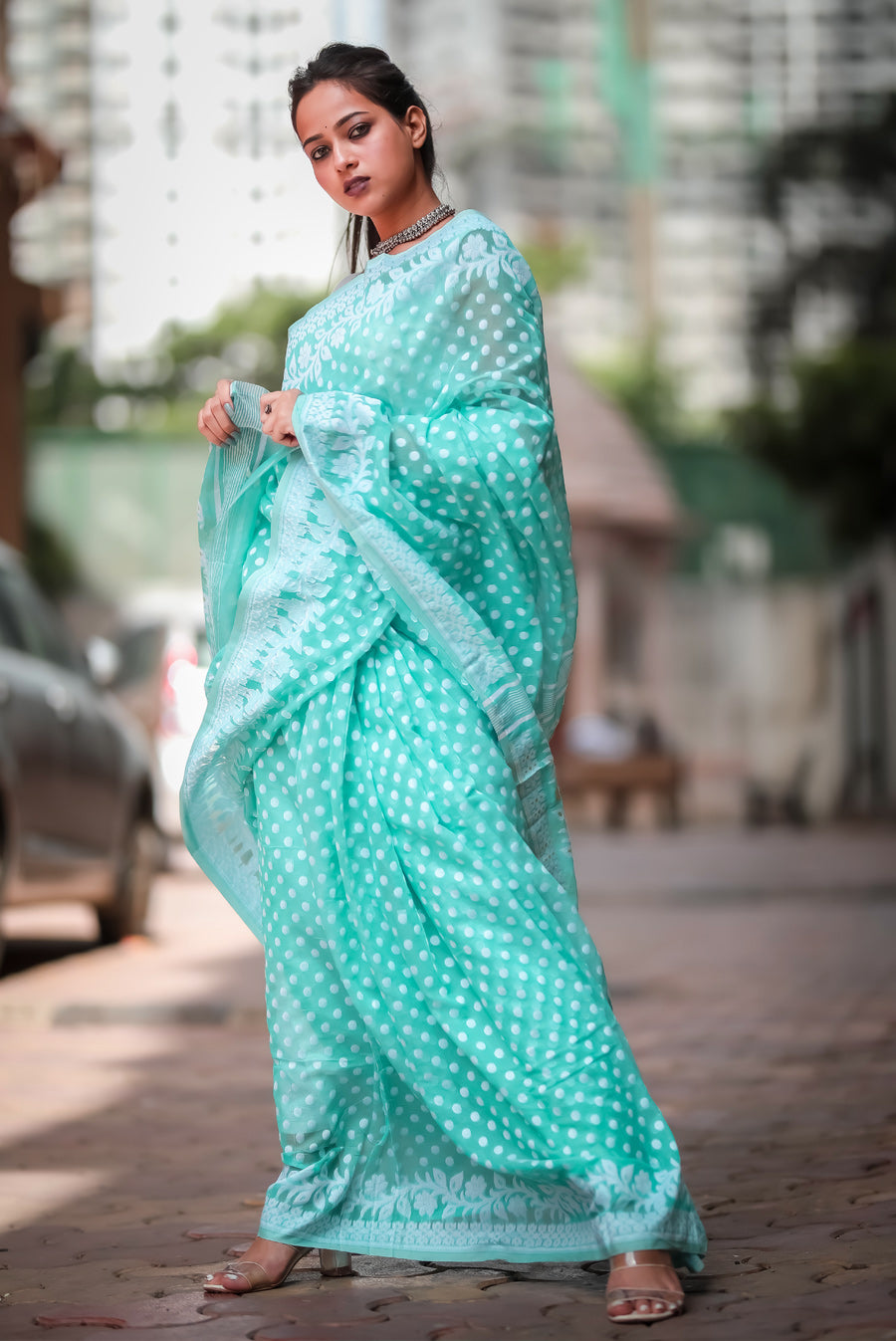 Sea green Deliya (Muslin)